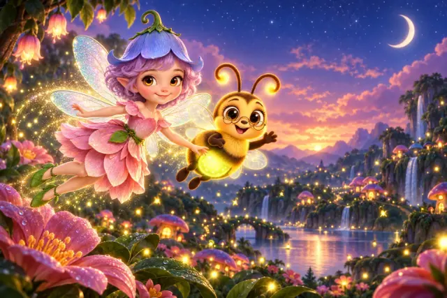 Liana e Faísca na série «O Vale dos Pirilampos»